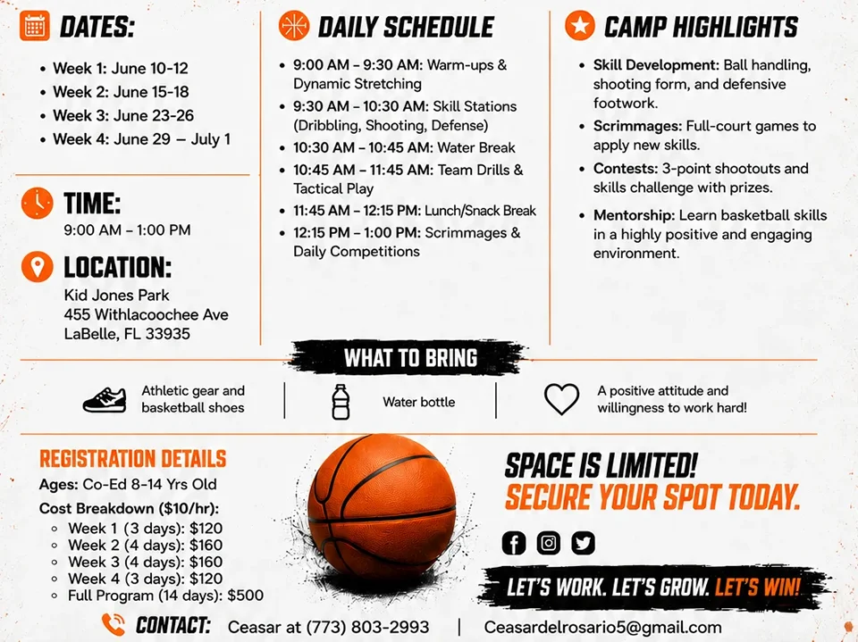 CES Youth Basketball Camp Information