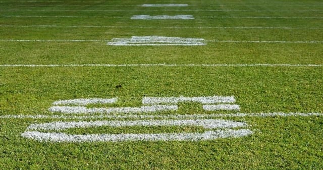 Football field at Davis-Pratt Park in LaBelle, Florida.