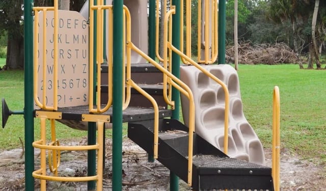 Playground equipment at Felda Community Park in LaBelle.